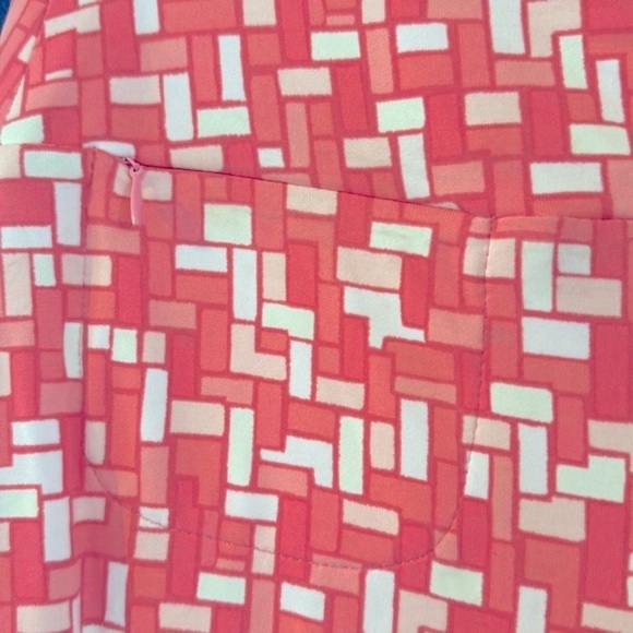 Women’s Coral & White Geometric Print Catalina Cloth Stretch Pull Up Pants Sz XS - Picture 4 of 10